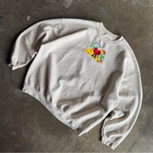 Men's Cream Graphic Crewneck Sweater